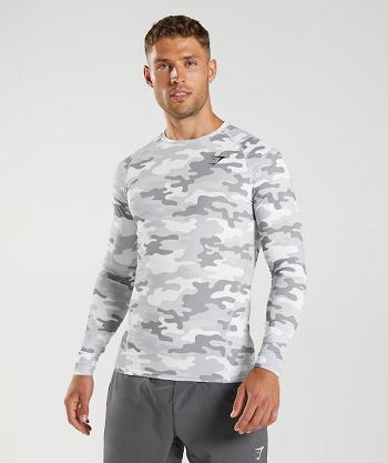 Long Sleeve Gymshark Element Baselayer Hombre Gris Claro | CO 3917TCE